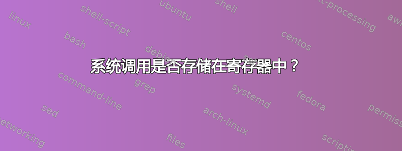 系统调用是否存储在寄存器中？ 