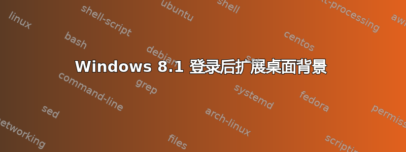 Windows 8.1 登录后扩展桌面背景