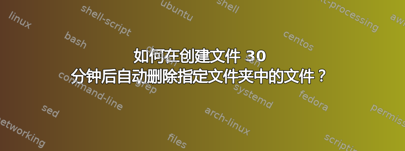 如何在创建文件 30 分钟后自动删除指定文件夹中的文件？