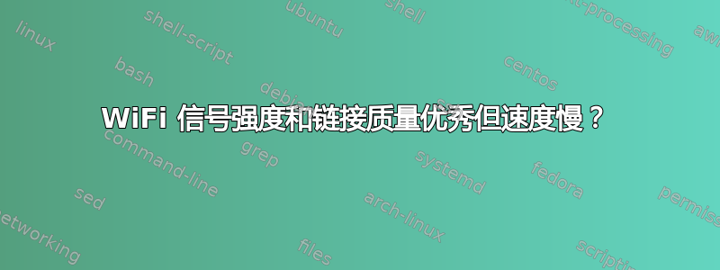 WiFi 信号强度和链接质量优秀但速度慢？