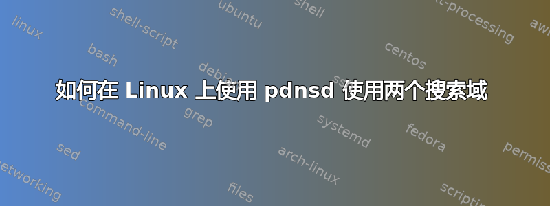 如何在 Linux 上使用 pdnsd 使用两个搜索域