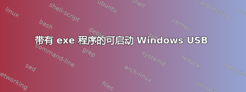 带有 exe 程序的可启动 Windows USB