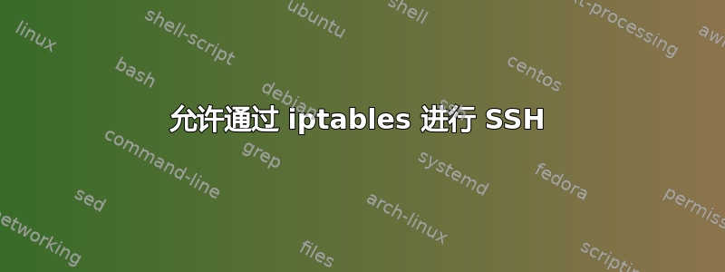 允许通过 iptables 进行 SSH