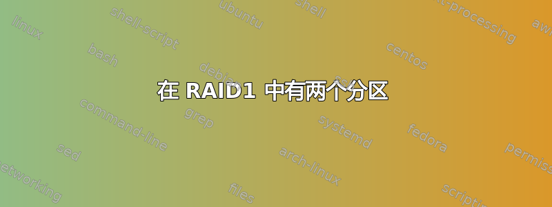 在 RAID1 中有两个分区