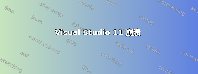 Visual Studio 11 崩溃