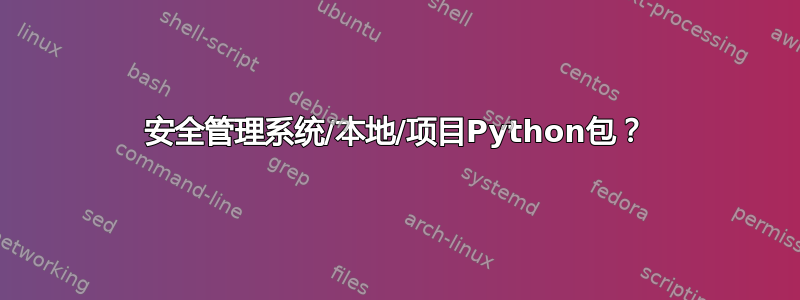 安全管理系统/本地/项目Python包？