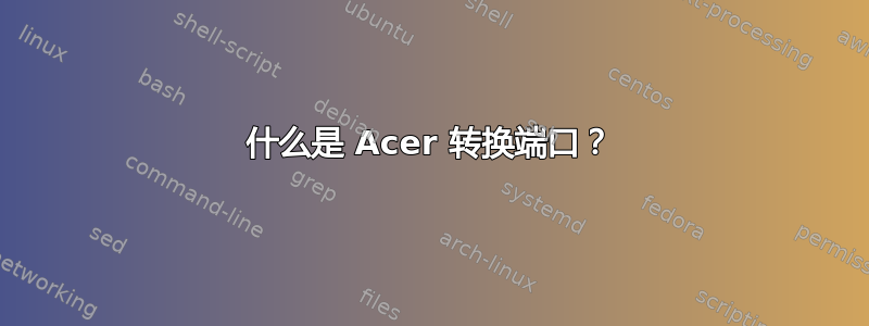 什么是 Acer 转换端口？