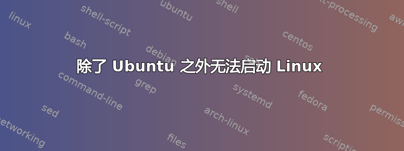 除了 Ubuntu 之外无法启动 Linux