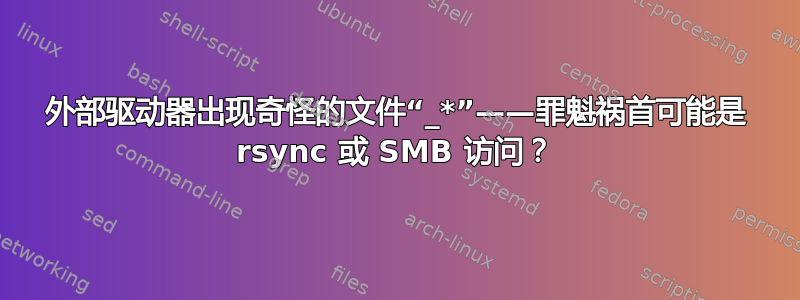 外部驱动器出现奇怪的文件“_*”——罪魁祸首可能是 rsync 或 SMB 访问？