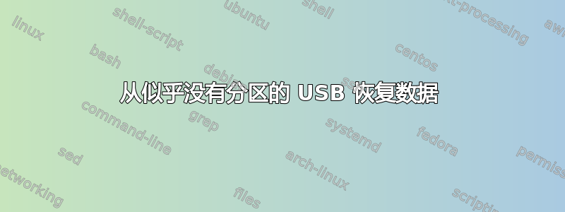 从似乎没有分区的 USB 恢复数据