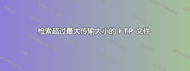 检索超过最大传输大小的 FTP 文件