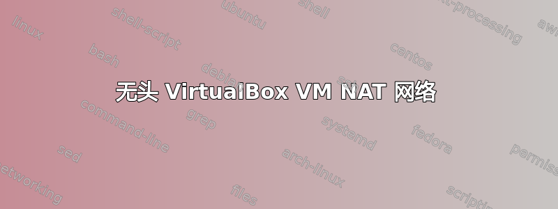 无头 VirtualBox VM NAT 网络