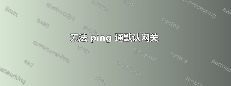 无法 ping 通默认网关