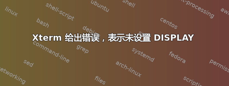 Xterm 给出错误，表示未设置 DISPLAY