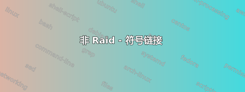 非 Raid - 符号链接