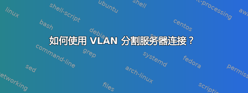 如何使用 VLAN 分割服务器连接？