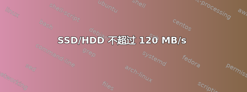 SSD/HDD 不超过 120 MB/s