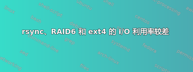 rsync、RAID6 和 ext4 的 I/O 利用率较差