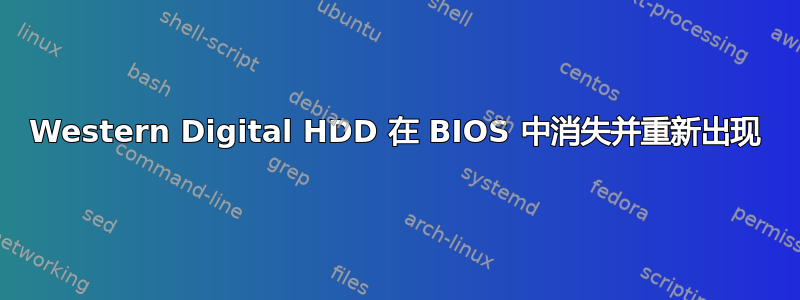 Western Digital HDD 在 BIOS 中消失并重新出现