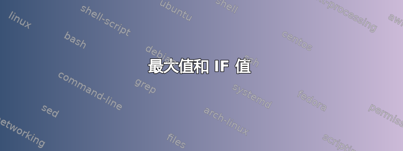 最大值和 IF 值