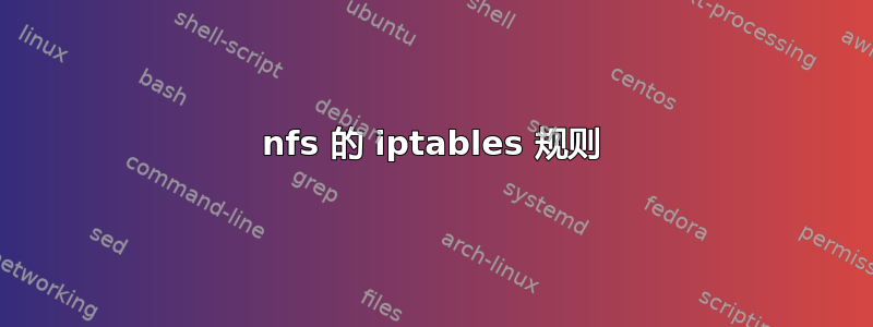 nfs 的 iptables 规则