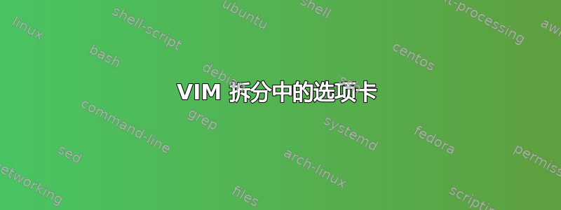 VIM 拆分中的选项卡