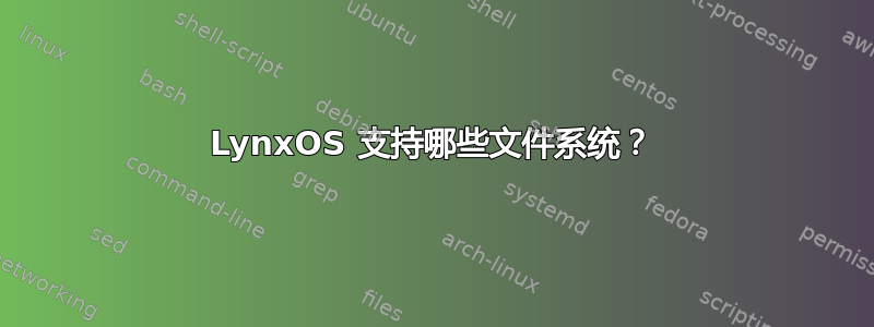 LynxOS 支持哪些文件系统？