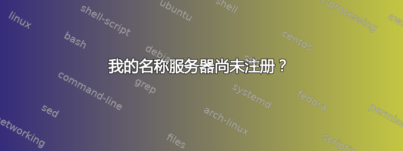 我的名称服务器尚未注册？