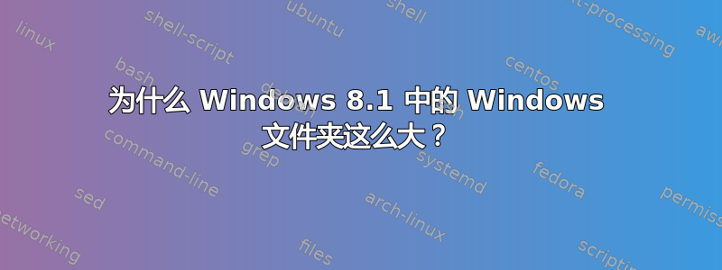 为什么 Windows 8.1 中的 Windows 文件夹这么大？