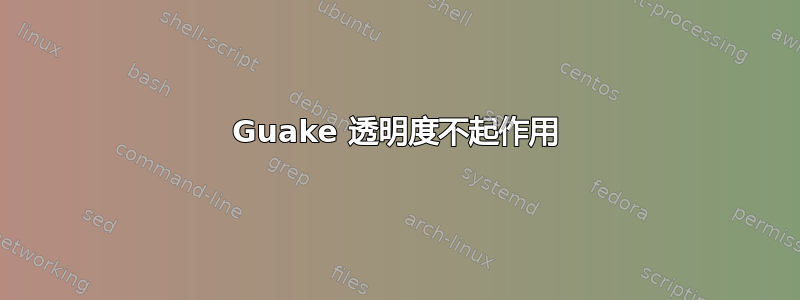 Guake 透明度不起作用