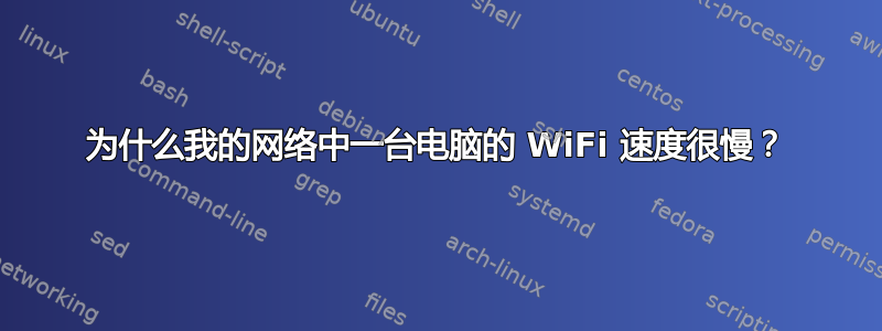 为什么我的网络中一台电脑的 WiFi 速度很慢？