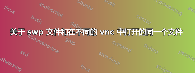 关于 swp 文件和在不同的 vnc 中打开的同一个文件