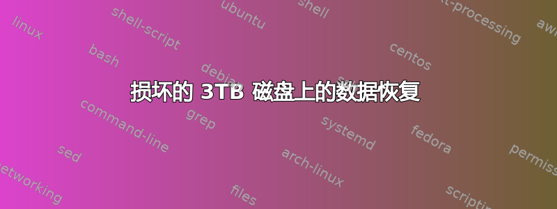 损坏的 3TB 磁盘上的数据恢复