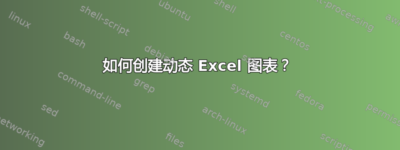 如何创建动态 Excel 图表？