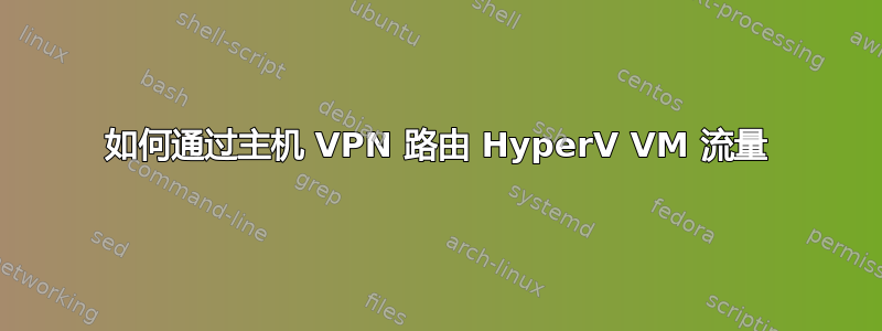 如何通过主机 VPN 路由 HyperV VM 流量