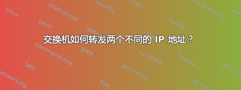 交换机如何转发两个不同的 IP 地址？