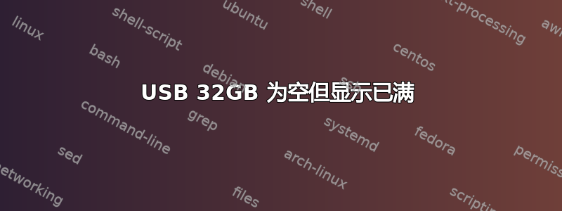 USB 32GB 为空但显示已满