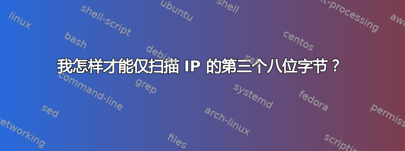 我怎样才能仅扫描 IP 的第三个八位字节？