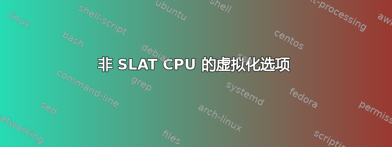 非 SLAT CPU 的虚拟化选项