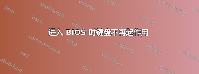 进入 BIOS 时键盘不再起作用