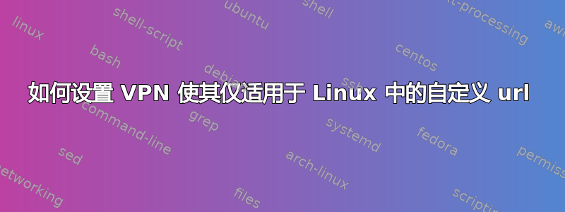 如何设置 VPN 使其仅适用于 Linux 中的自定义 url