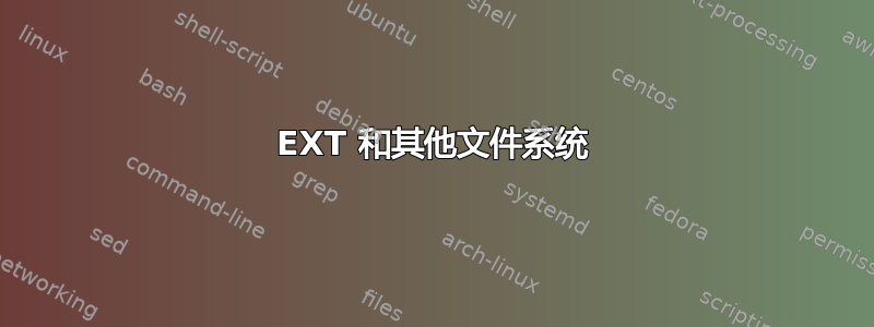 EXT 和其他文件系统