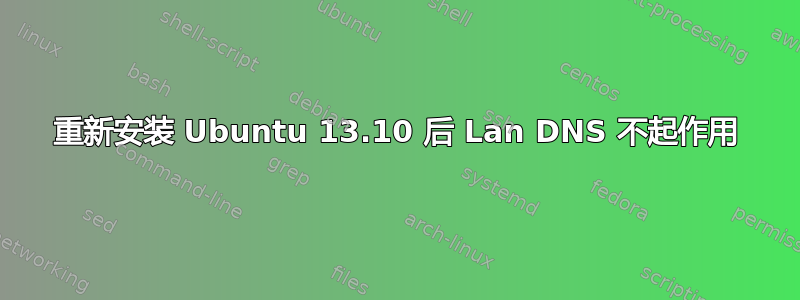 重新安装 Ubuntu 13.10 后 Lan DNS 不起作用