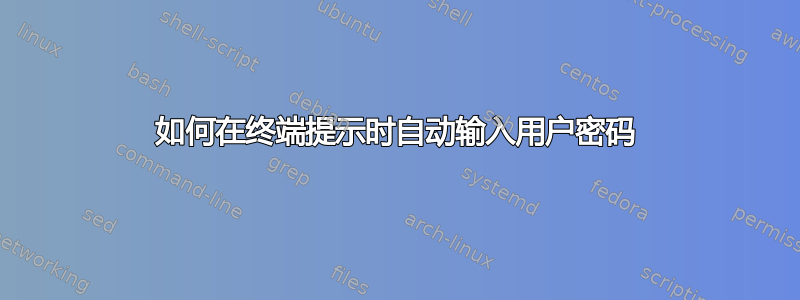 如何在终端提示时自动输入用户密码