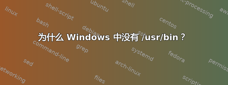 为什么 Windows 中没有 /usr/bin？