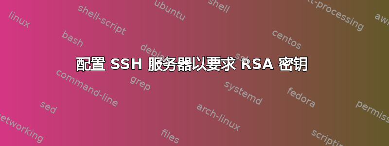 配置 SSH 服务器以要求 RSA 密钥