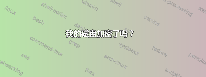 我的磁盘加密了吗？ 