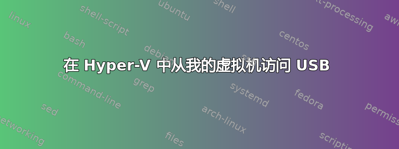 在 Hyper-V 中从我的虚拟机访问 USB