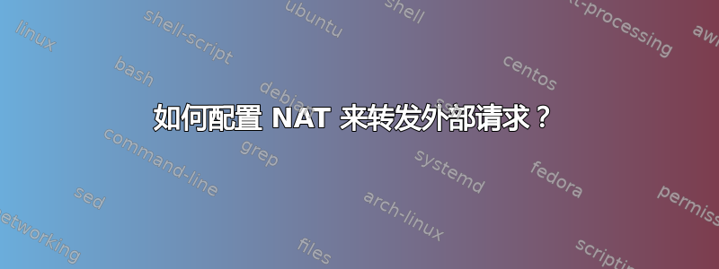 如何配置 NAT 来转发外部请求？