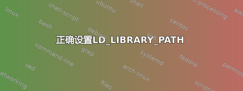 正确设置LD_LIBRARY_PATH